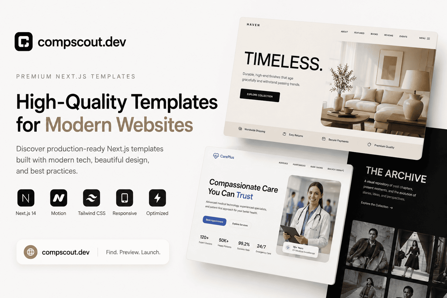 COMPScout — High-fidelity, interactive React components & production-ready Next.js templates for…